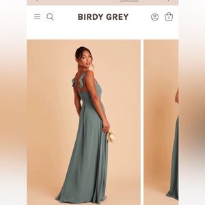 Birdy Grey Adelle Dress Chiffon Sea Glass - Size Medium